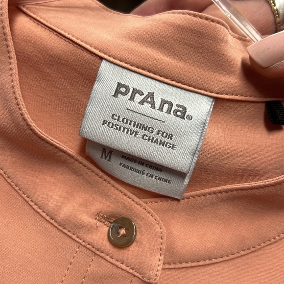 Prana Railay Button Down Long Sleeve Tunic Top Relaxed Fit M - Picture 12 of 15